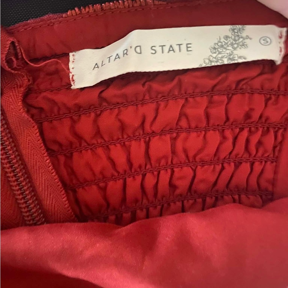 Altar’d State Red Strapless Dress - Picture 6 of 6